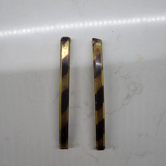 2 Goody Stay Tight Vtg Clasp Clip Hair Barrette 3” USA mock tortoise shell - Picture 1 of 4